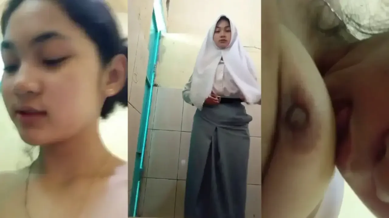 Abg SMA pamer aset di toilet sekolah poster